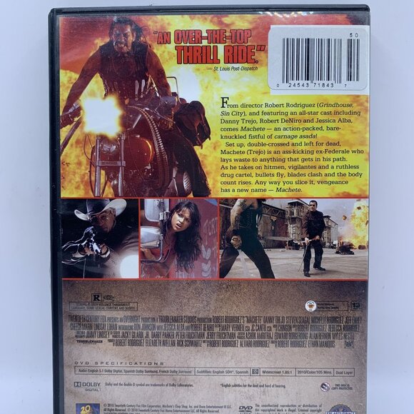 Machete DVD Movie Rated R 20th Century Fox Widescreen Danny Trejo Steven Seagal - Picture 2 of 4